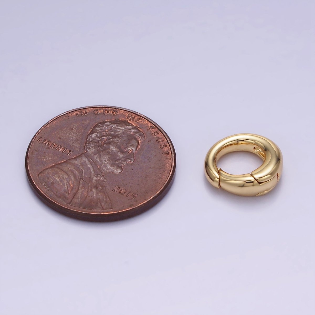 Tiny Oval Hinged Ring Push Gate Clasps 14k Gold Filled Spring Gate Clasp Charm Holder Z-727