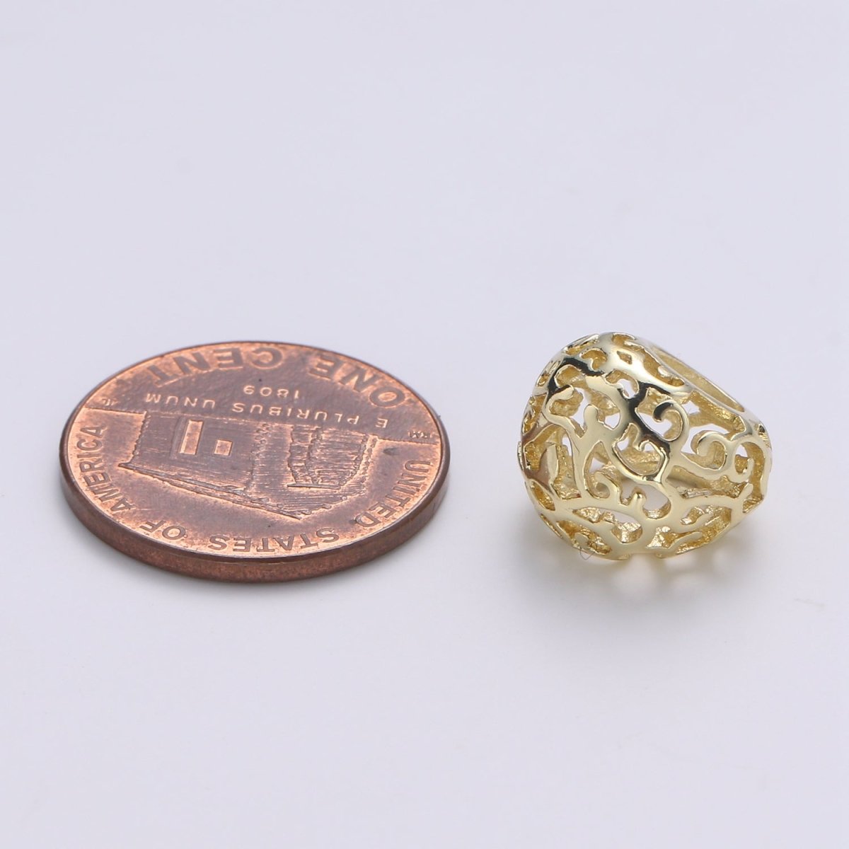 Tiny Simple Golden Round Ball Beads, Mini Plain Gold Filled Geometric Shape Beads B377