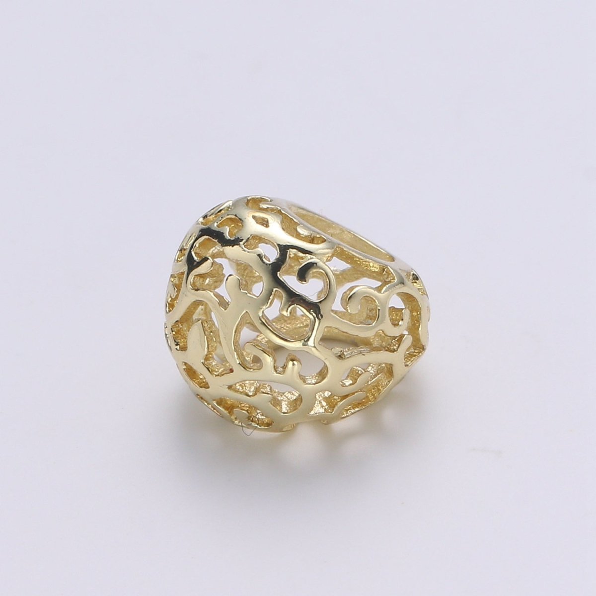 Tiny Simple Golden Round Ball Beads, Mini Plain Gold Filled Geometric Shape Beads B377