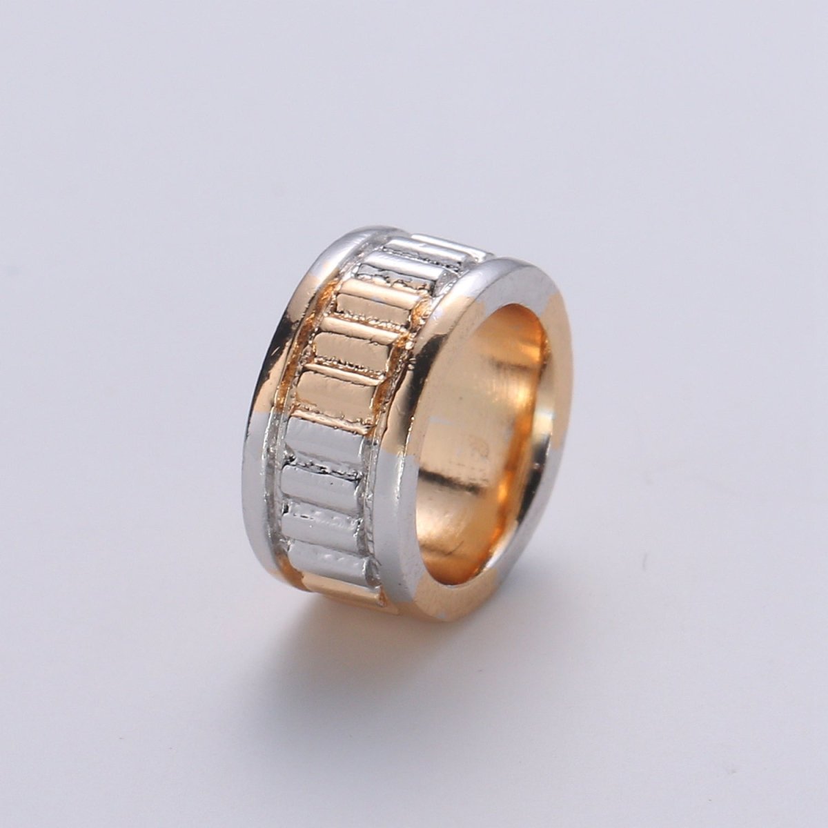 Tiny Single Golden Circle Round Beads, Mini Simple Gold Filled Jewelry Making Beads B366