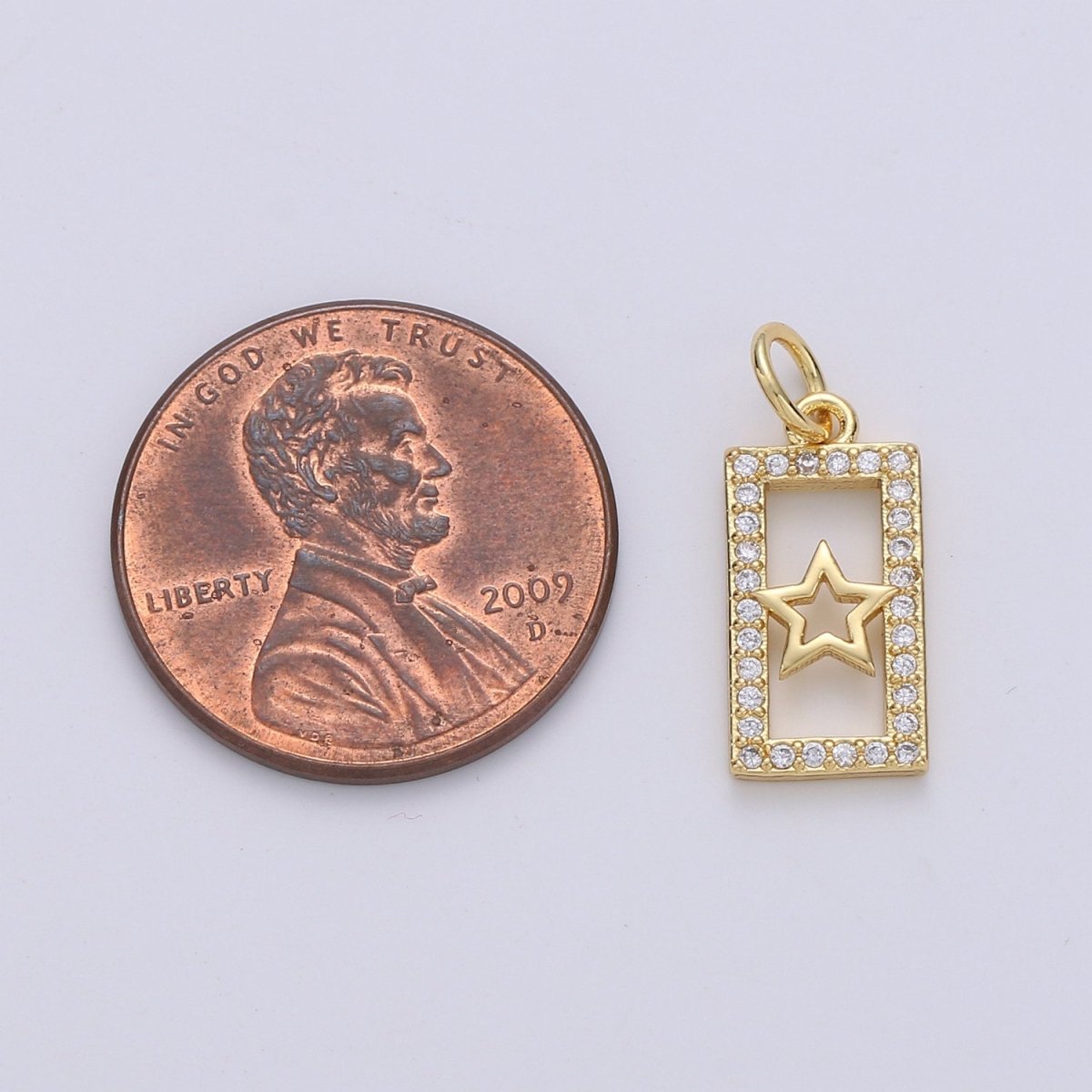 Tiny Star Charm CZ Cubic Zirconia Mini Twinkle Star Charm Gold Charm 14k Gold Filled Micro Pave Charm for Bracelet Necklace Earring Jewelry D-231