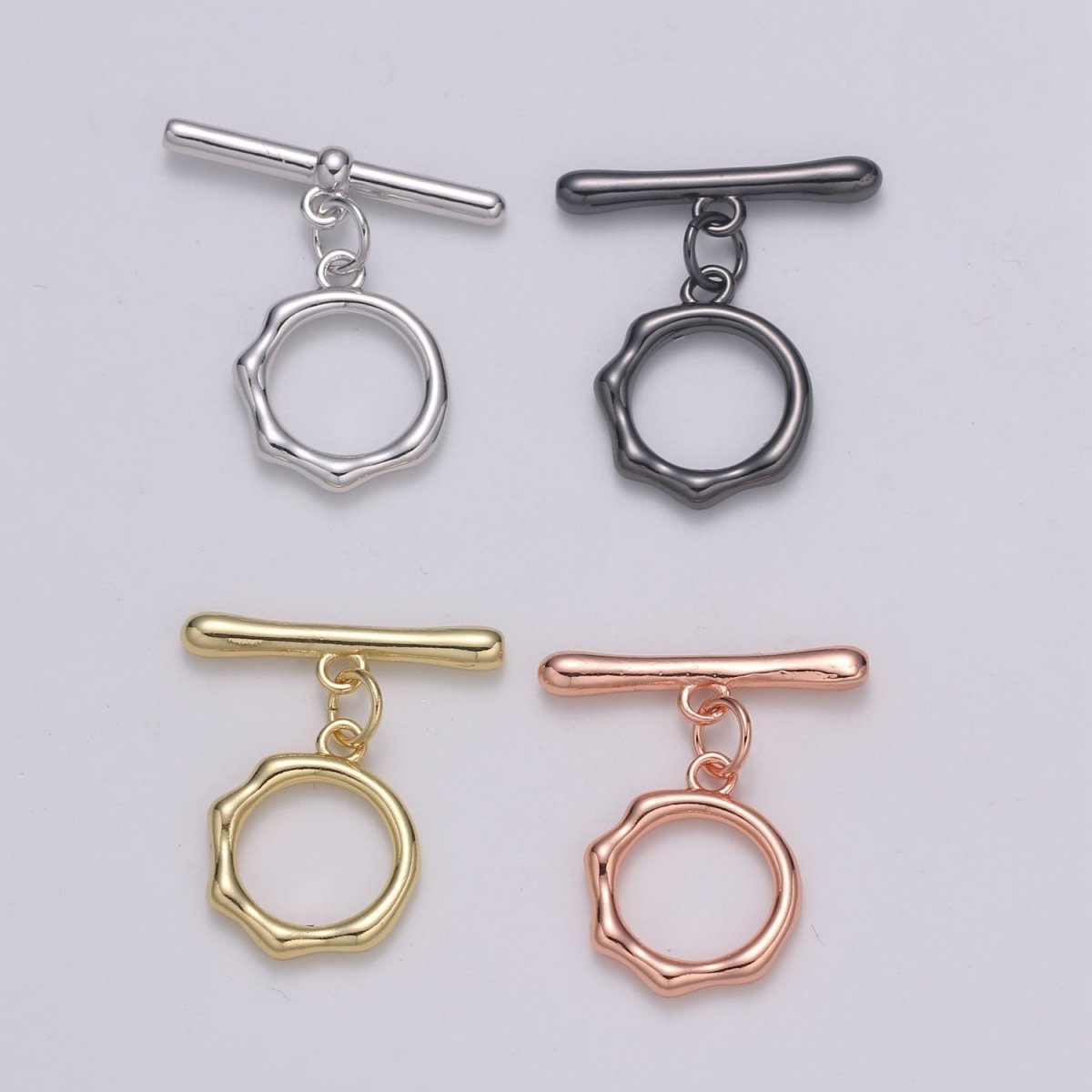Toggle Clasp with jump ring chose color-Gold, Rose Gold Black, Silver OT Clasp for Jewelry Making Supply L-305~L-308