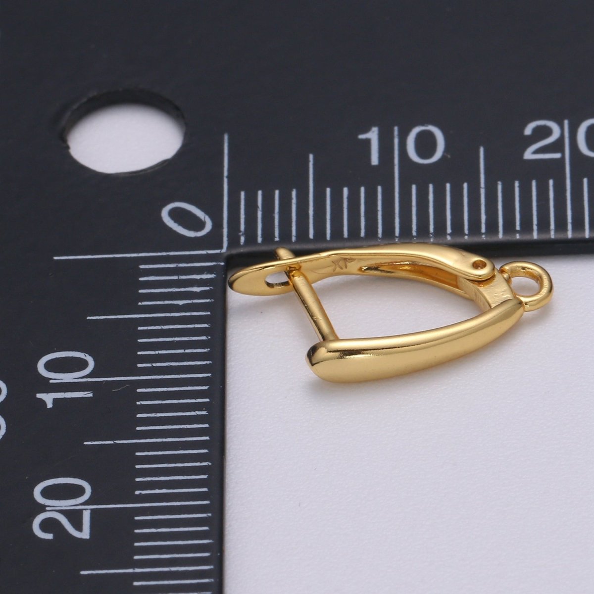 U Shaped Huggie Earring 24K Gold Filled Simple Hoops with open link for Jewelry Making Supply L-228