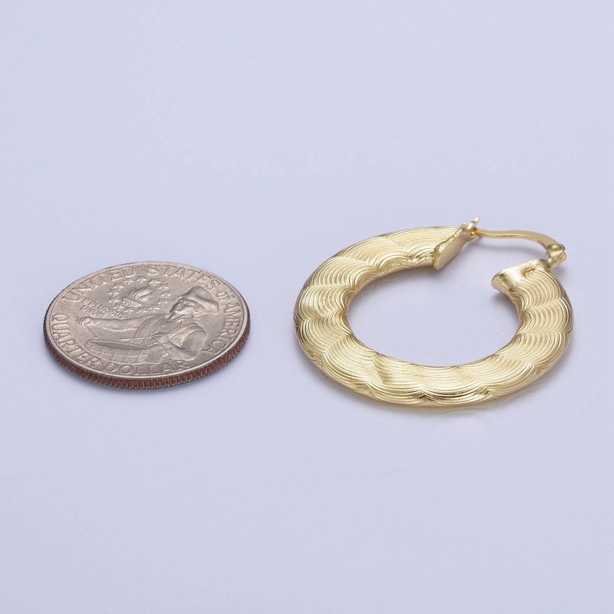 Unique Gold Hoops Pattern Earring for Fashion Statement Jewelry T-024