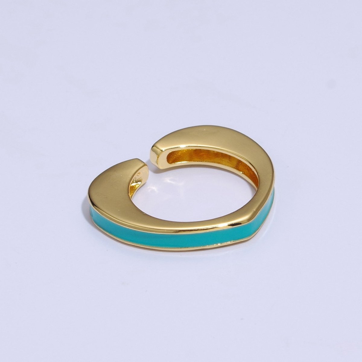 Unique Heart Shaped Open Ring Enamel Colorful Band S-258 ~ S-267