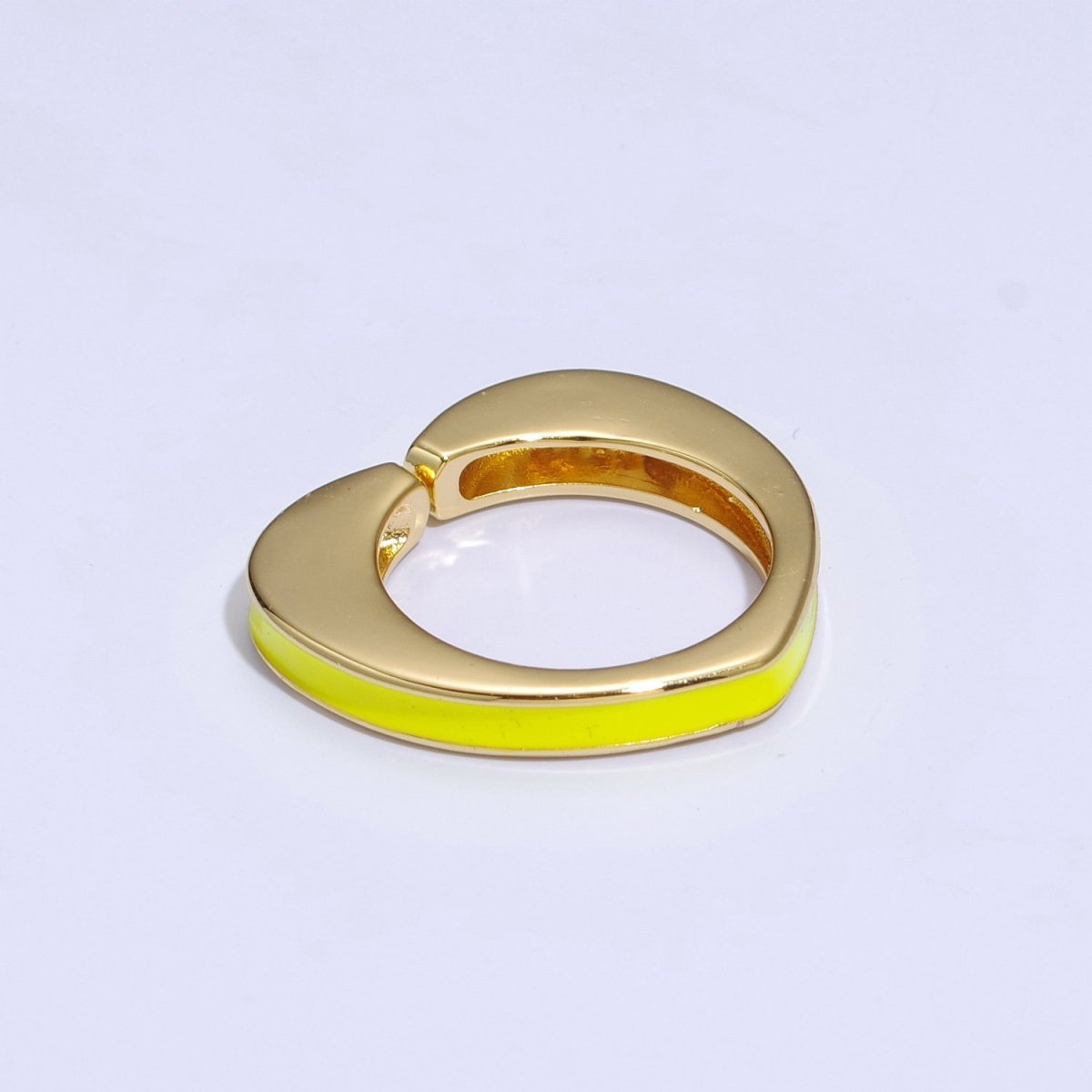 Unique Heart Shaped Open Ring Enamel Colorful Band S-258 ~ S-267