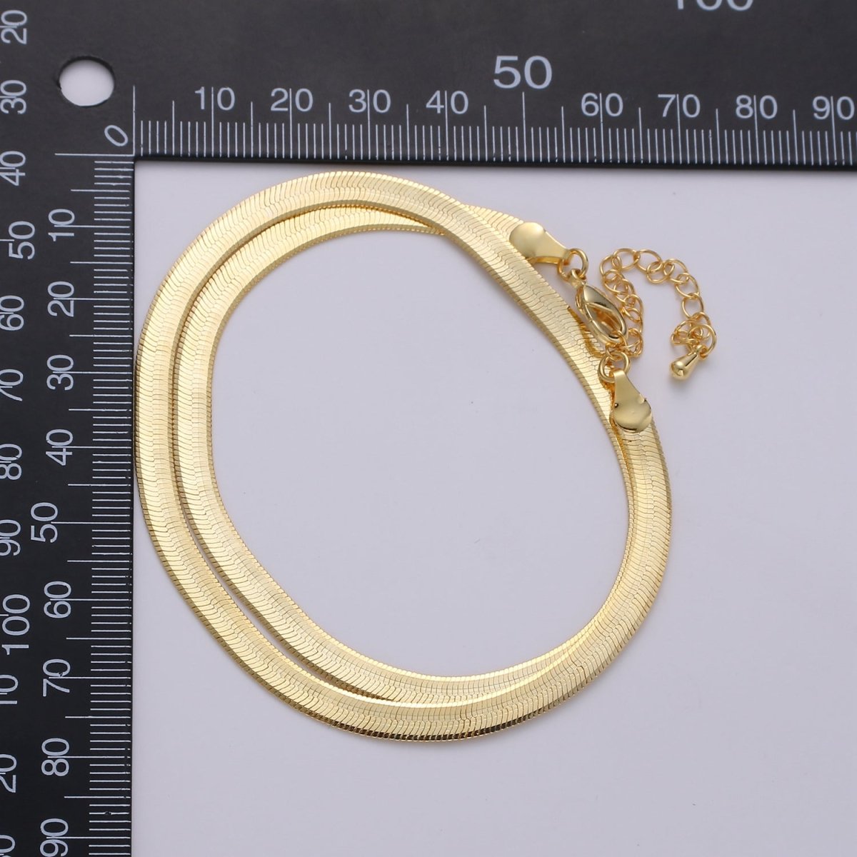 Vermeil Herringbone Chain Gold Plated over Sterling Silver Bold Necklace 3, 4, 5mm wide Herringbone Chain for Layering Necklace 16, 18, 20 Inch | CN-766 - CN-781, 930, 931, 932, 949, 950, 970  Clearance Pricing