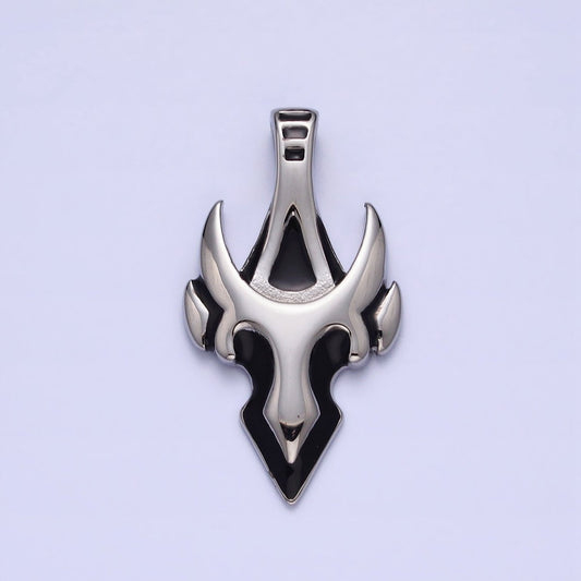 Viking Mask Pendant Stainless Steel Mask Charm for Men Jewelry J-742