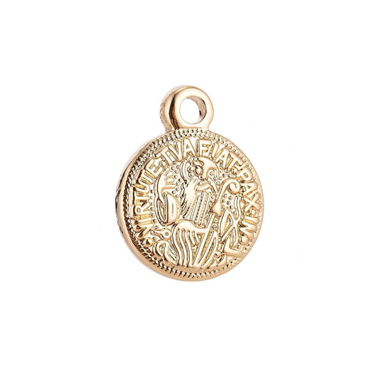 Virtute Tua Fiat Pax in (May there be peace in your strength) Pendant Charm Gold Filled C-007 C-298