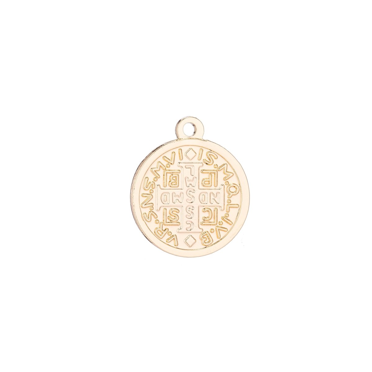 Virtute Tua Fiat Pax in (May there be peace in your strength) Pendant Charm Gold Filled C-007 C-298