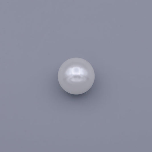 White Acrylic Pearl Beads, GumBall Round Beads 10mm, 12mm P-1828 P-1833