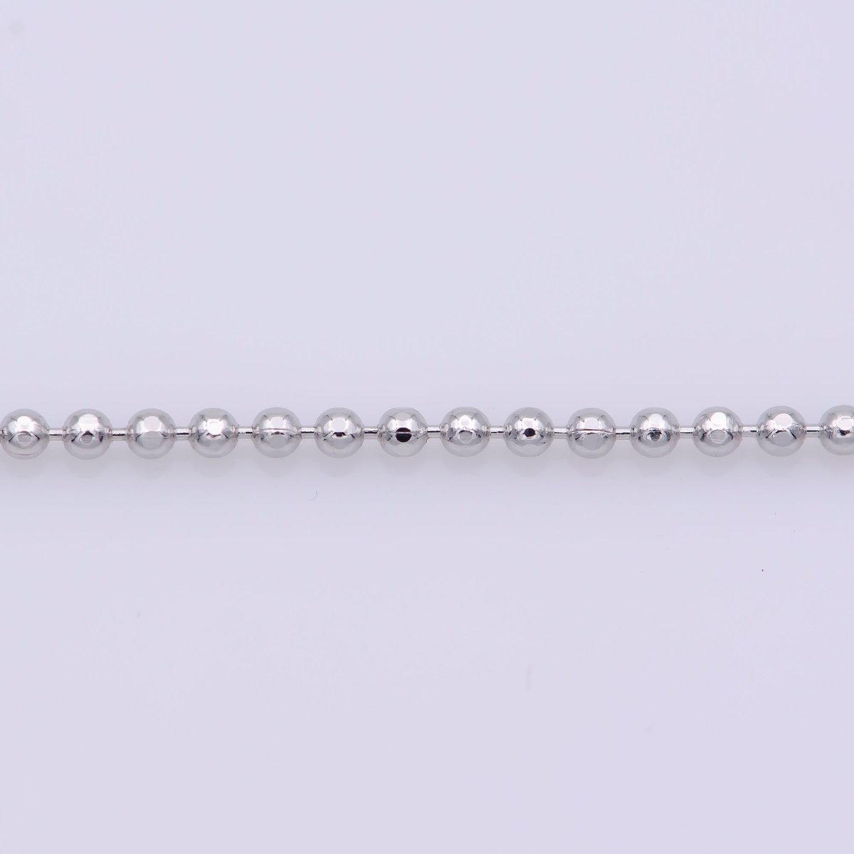 White Gold Filled 1mm Dainty Round Beaded Ball 18 Inch Layering Chain Necklace | WA-241 Clearance Pricing