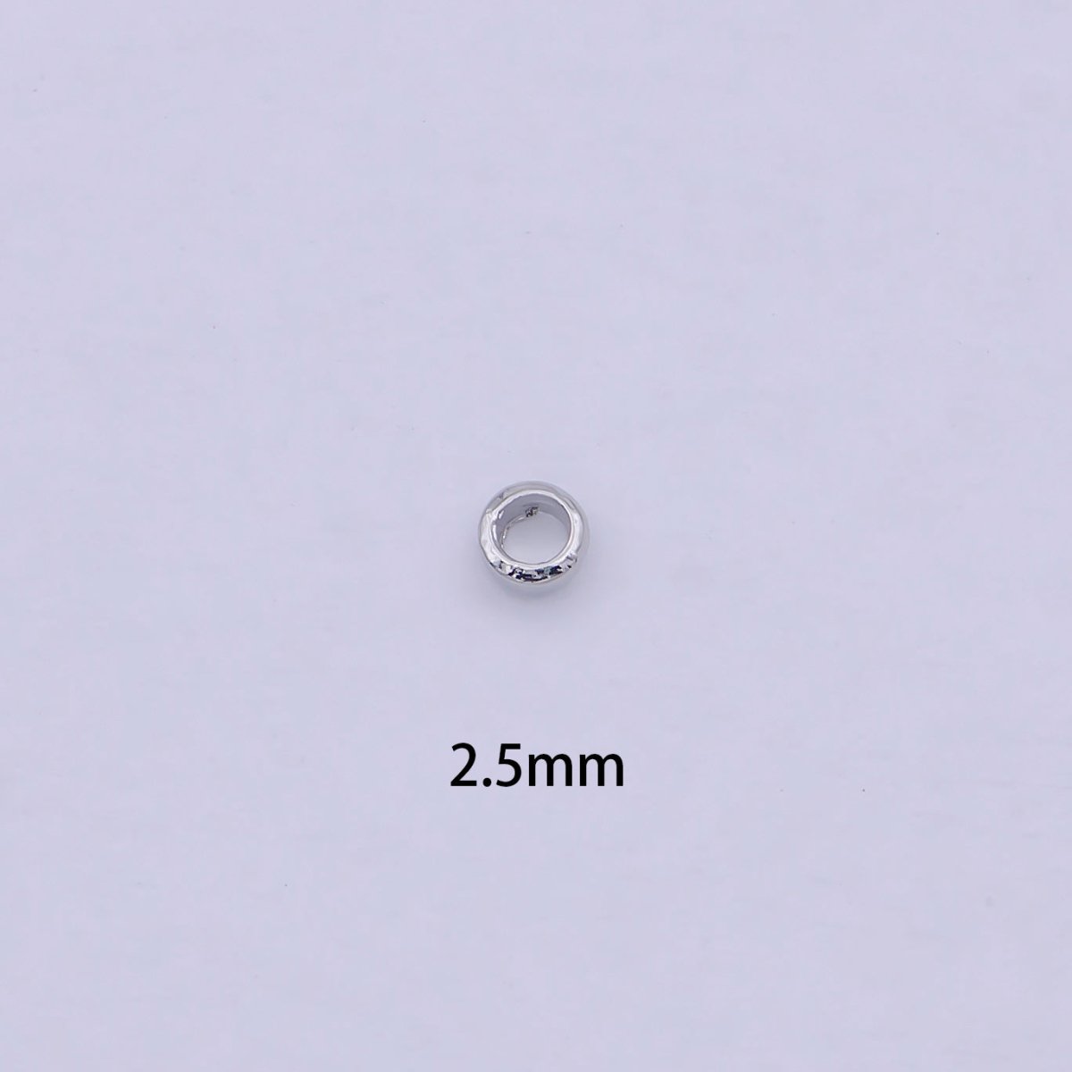 White Gold Filled 2.5mm Crimp Cover Beads Silver Supply Pack | K-208