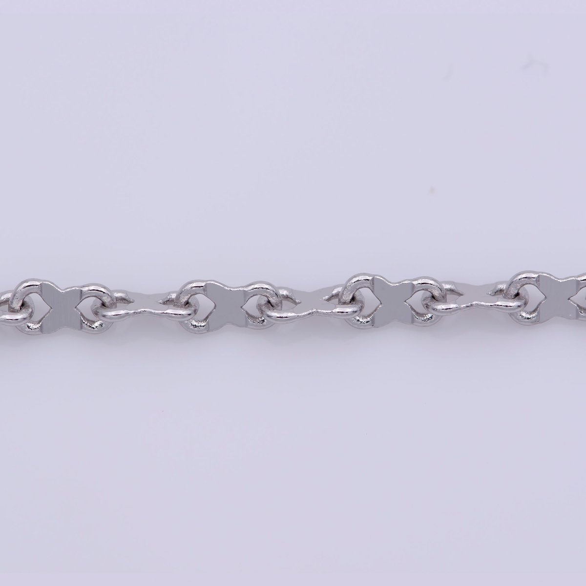 White Gold Filled 2.5mm Figure 8 Infinity Silver 20 Inch Layering Chain Necklace | WA-238 Clearance Pricing