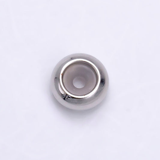 White Gold Filled Chain Stopper Slider Jewelry Findings Supply | Z-906