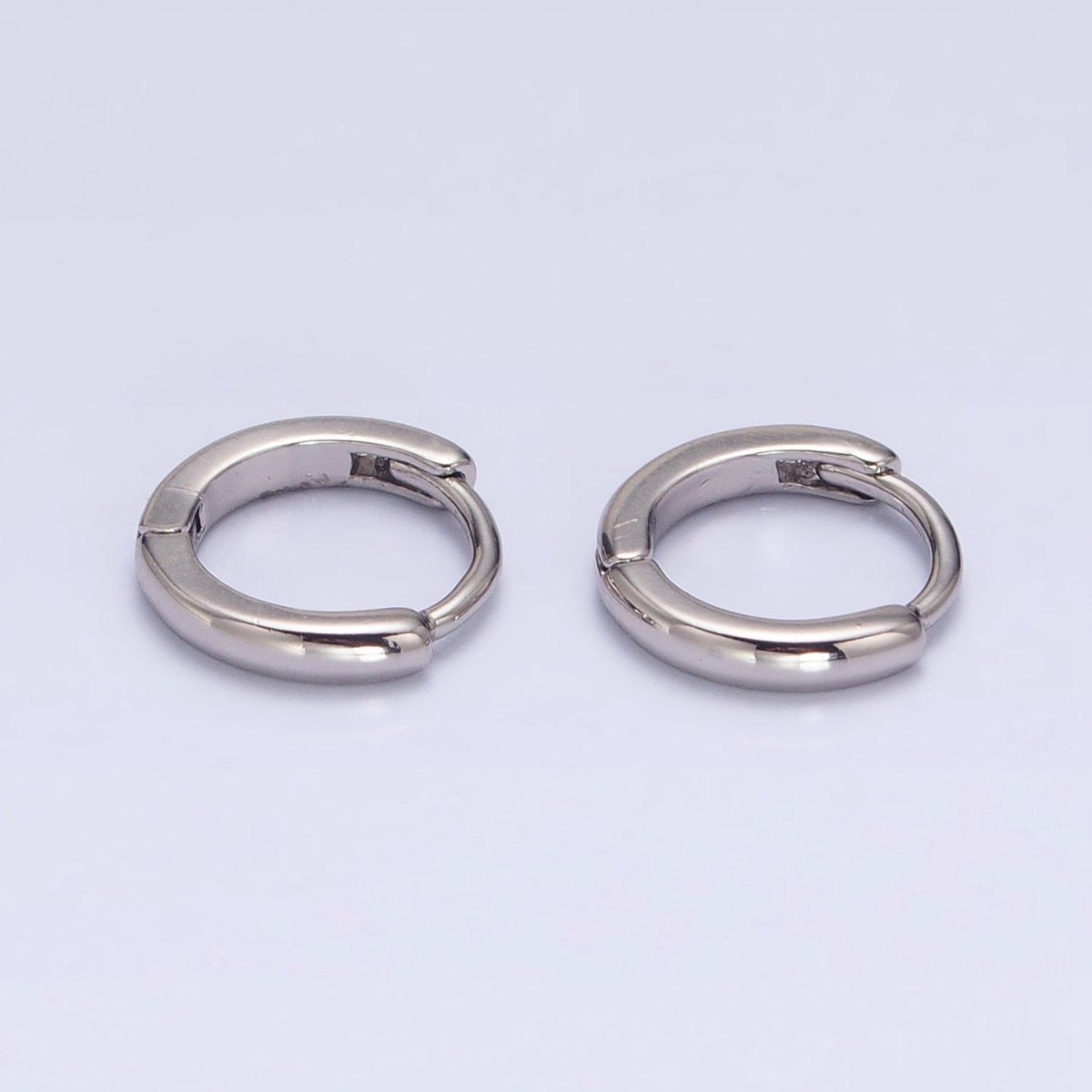 White Gold Filled Mini Thin 11mm Cartilage Huggie Earrings | AD1416