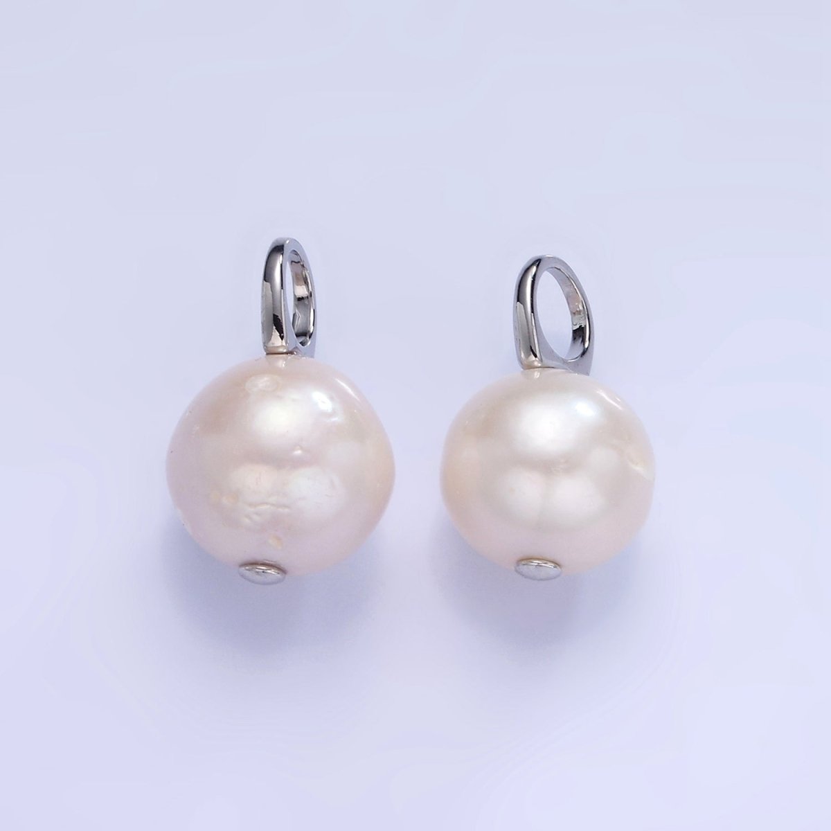 White Gold Filled White Freshwater Pearl Drop Pendant | P1714