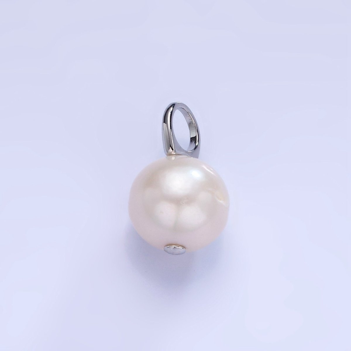White Gold Filled White Freshwater Pearl Drop Pendant | P1714