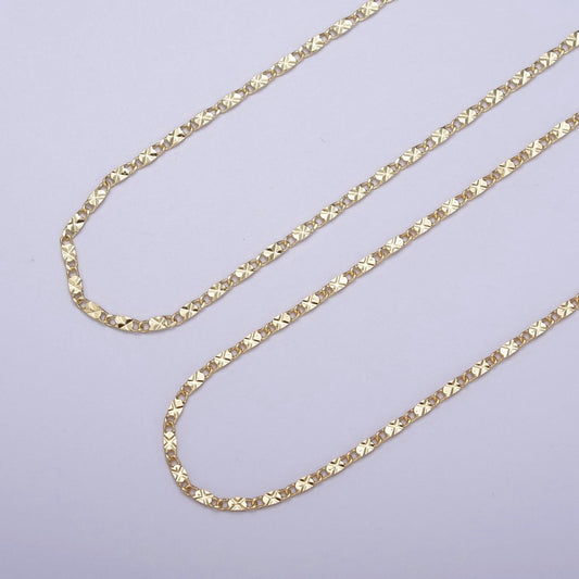 Wholesale Gold Chain Necklace, Fine Scroll Gold Chain, Simple Gold Necklace, Thin Plain Women's Necklace 18" 20" Women Chain | WA-682 WA-683 Clearance Pricing