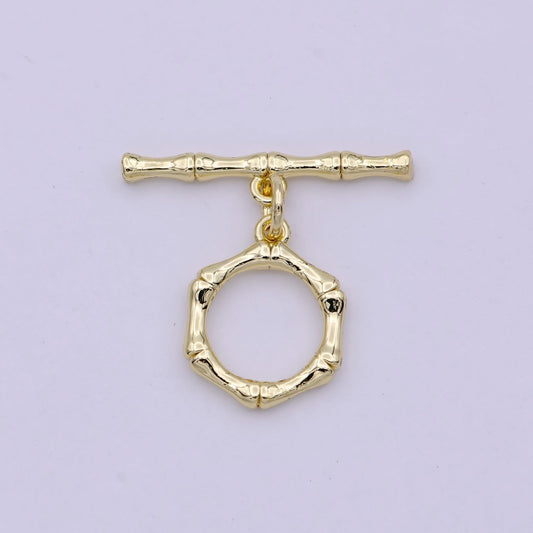 Wholesale Gold Toggle Clasp, Gold OT Clasp Fancy Design OT Clasp Bulk Supply for Bracelet Necklace Component L-620