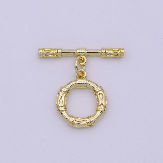 Wholesale Gold Toggle Clasp,  OT Clasp Fancy Design OT Clasp Bulk Supply for Bracelet Necklace Component L-629