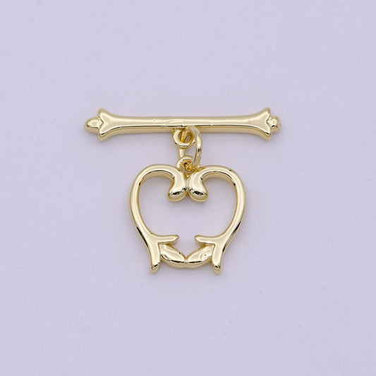Wholesale Gold Toggle Clasp, Vintage OT Clasp Fancy Design OT Clasp Bulk Supply for Bracelet Necklace Component L-626