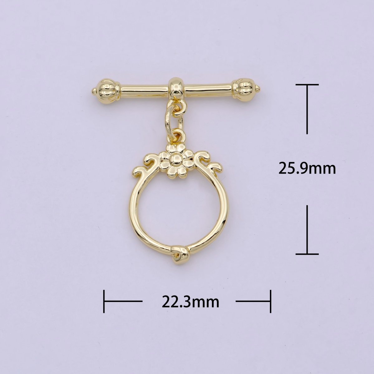 Wholesale Gold Toggle Clasp, Vintage OT Clasp Fancy Design OT Clasp Bulk Supply for Bracelet Necklace Component L-627