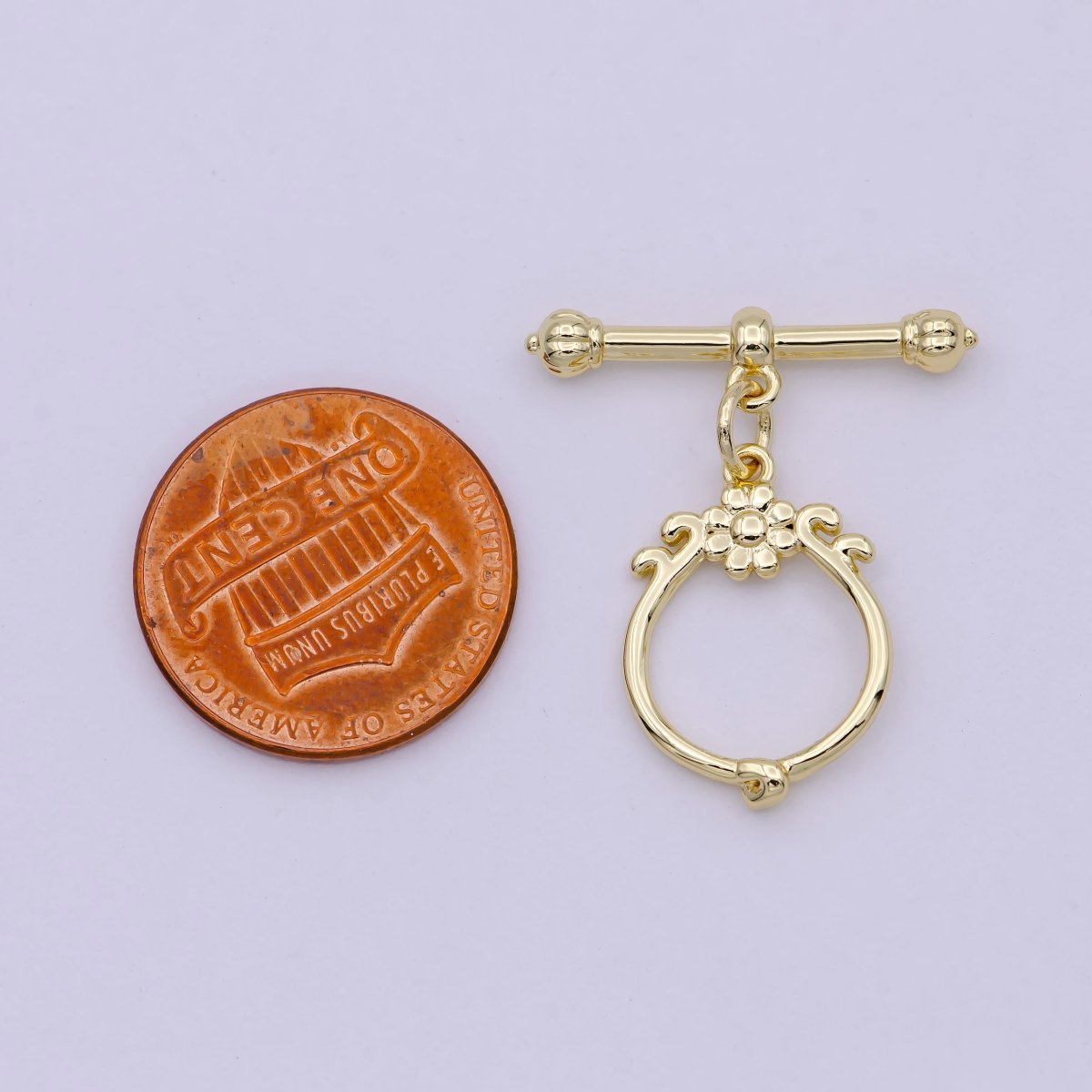 Wholesale Gold Toggle Clasp, Vintage OT Clasp Fancy Design OT Clasp Bulk Supply for Bracelet Necklace Component L-627