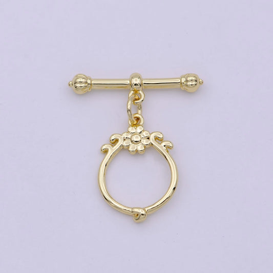 Wholesale Gold Toggle Clasp, Vintage OT Clasp Fancy Design OT Clasp Bulk Supply for Bracelet Necklace Component L-627