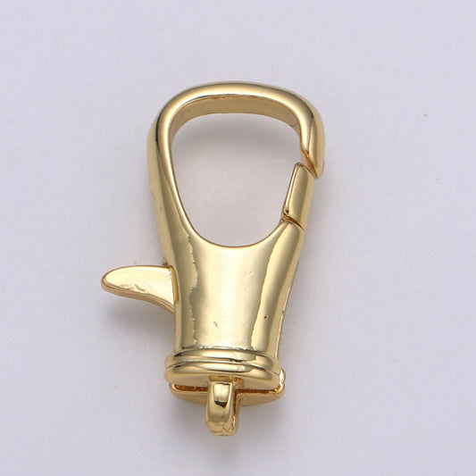 Wholesale Lobster Clasp 24k Gold , Bucket Pail Lobster Claw for Jewelry Making, Size 19.6mmX12.1mm L-181