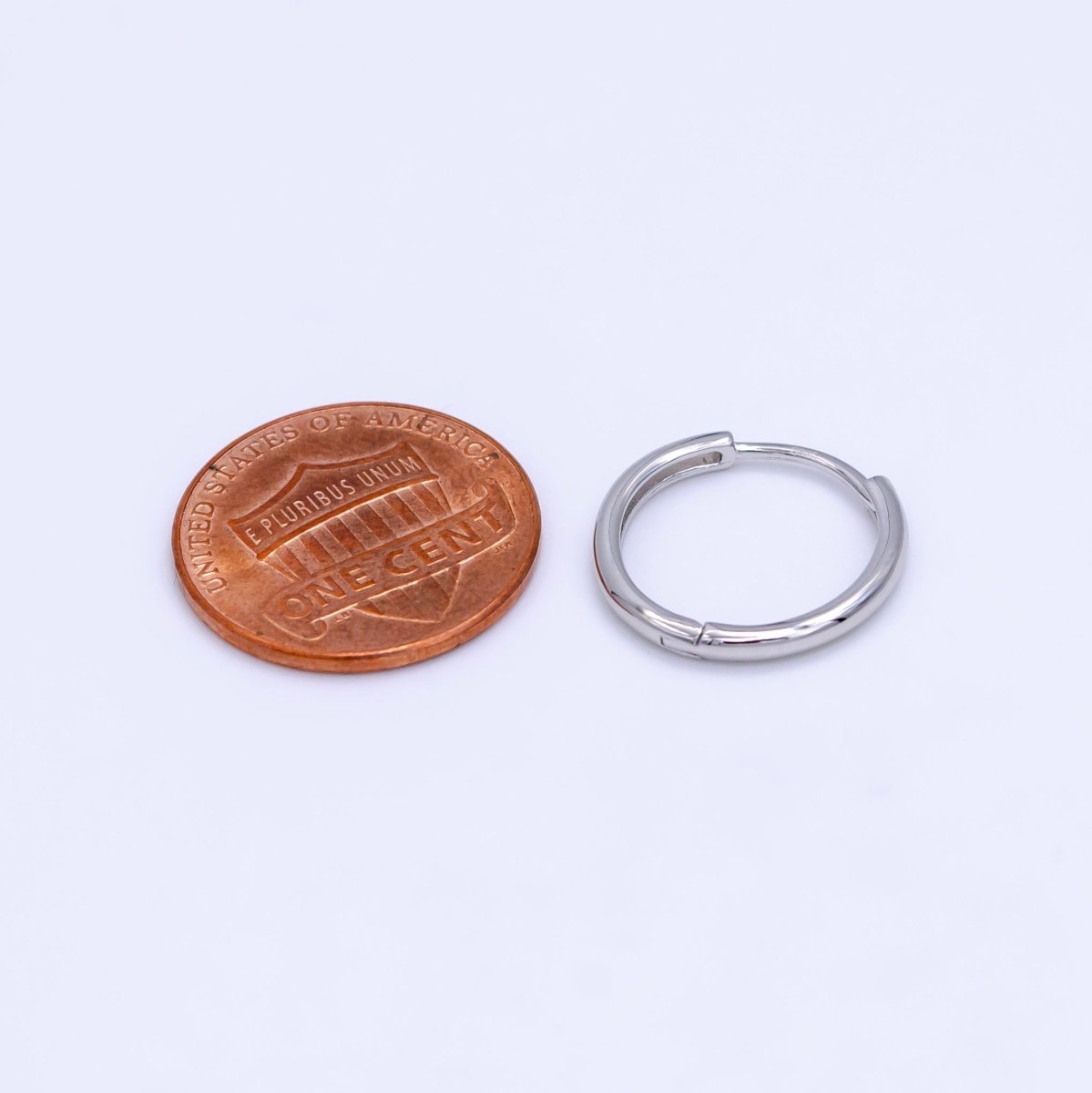 S925 Sterling Silver 16mm Minimalist Huggie Earrings | SL-495