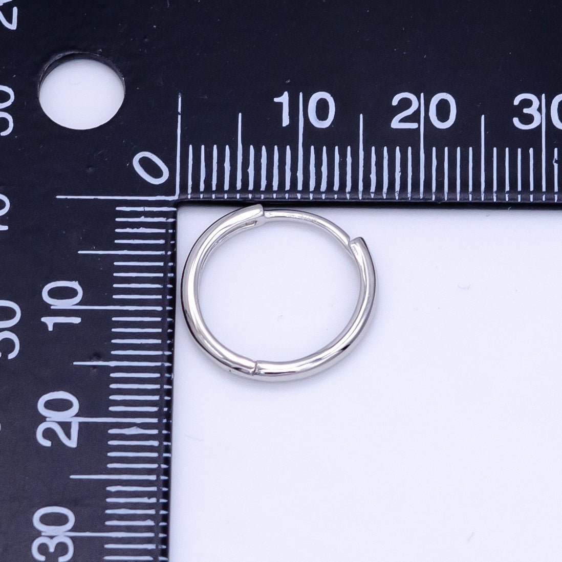 S925 Sterling Silver 16mm Minimalist Huggie Earrings | SL-495