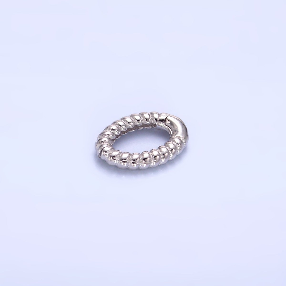 S925 Sterling Silver 9mm Pull Ribbed Oblong Finding | SL-543