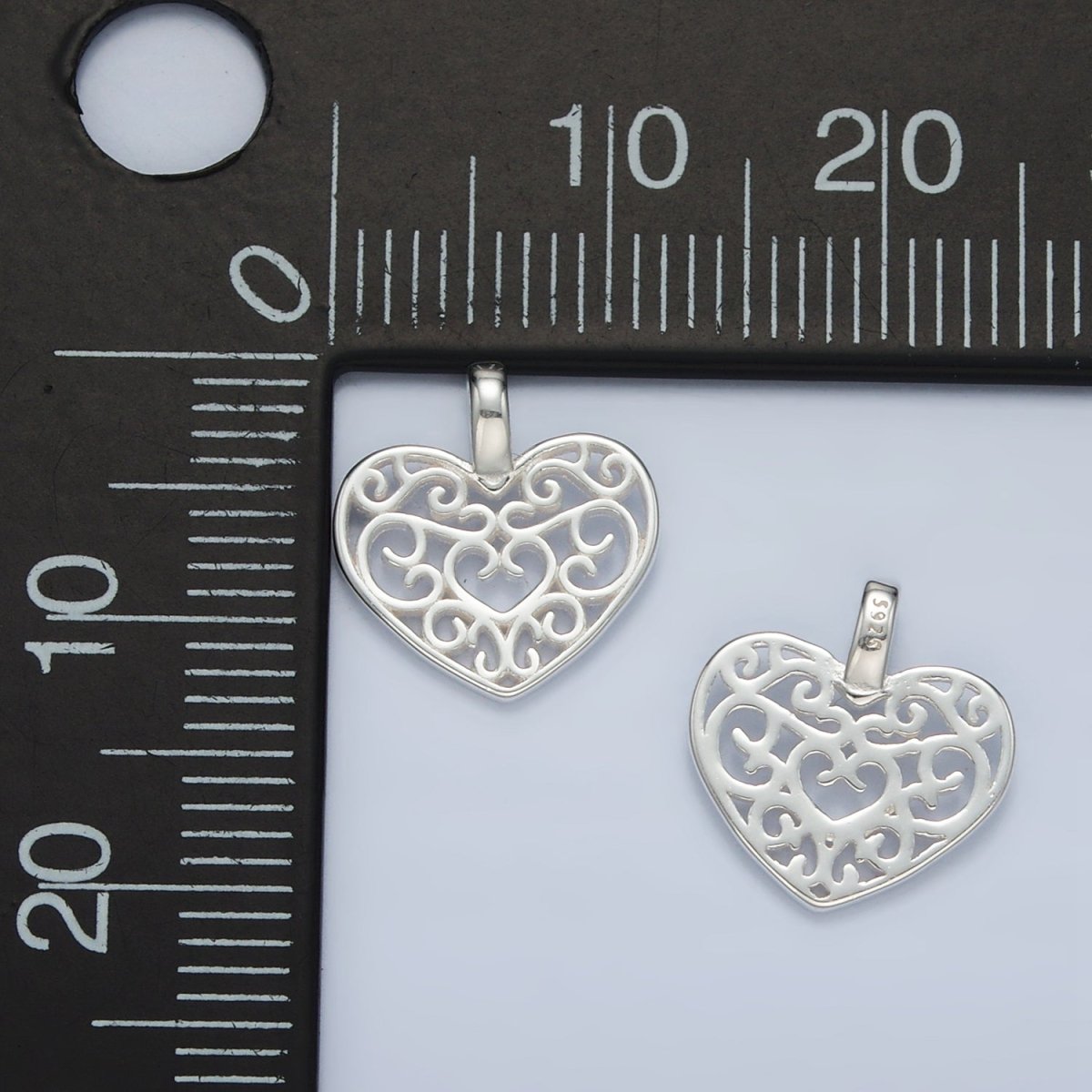 S925 Sterling Silver Filigree Open Heart Pendant | SL-507