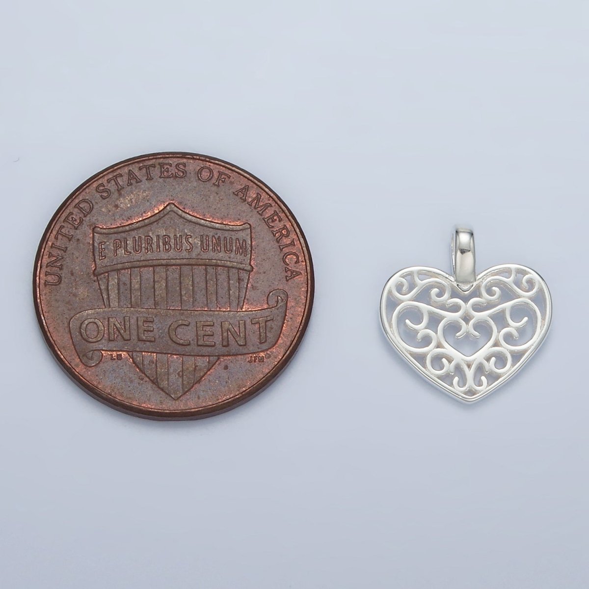 S925 Sterling Silver Filigree Open Heart Pendant | SL-507
