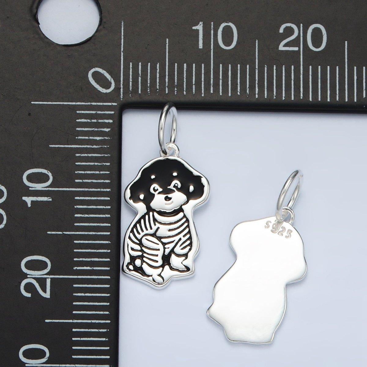 S925 Sterling Silver Puppy Dog Sweater Charm | SL-502