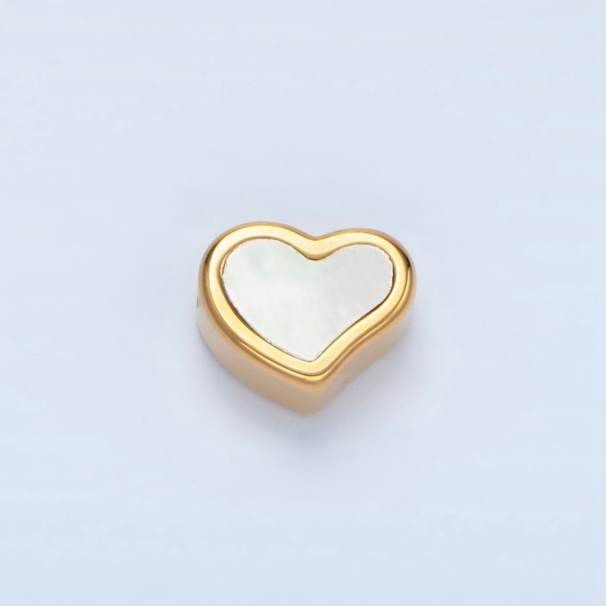 Stainless Steel 10mm Shell Pearl Bezel Bead | B077