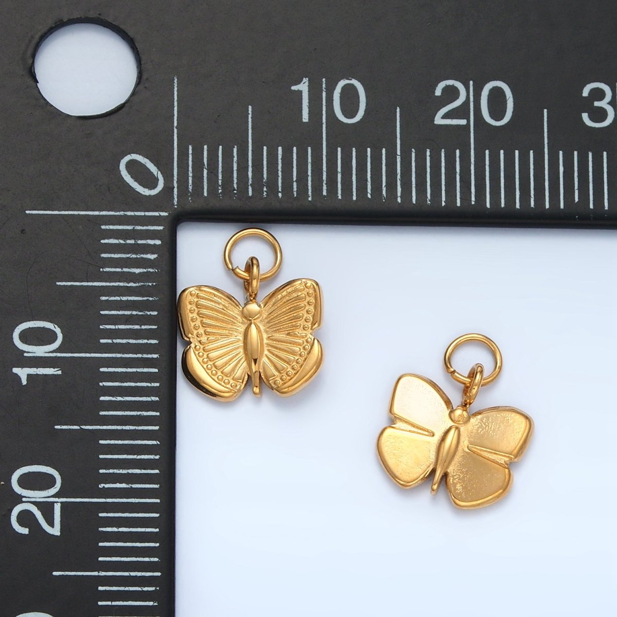 Stainless Steel 13mm Butterfly Mariposa Minimalist Charm | P696