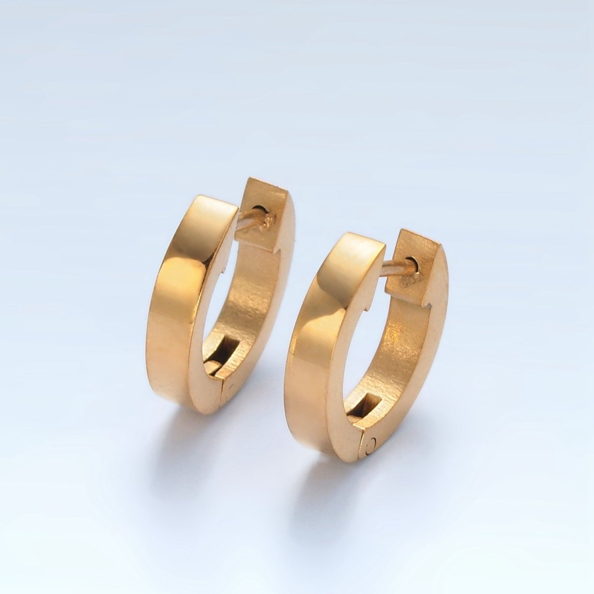 Stainless Steel 14mm Minimalist Cartilage Huggie Earrings | P083