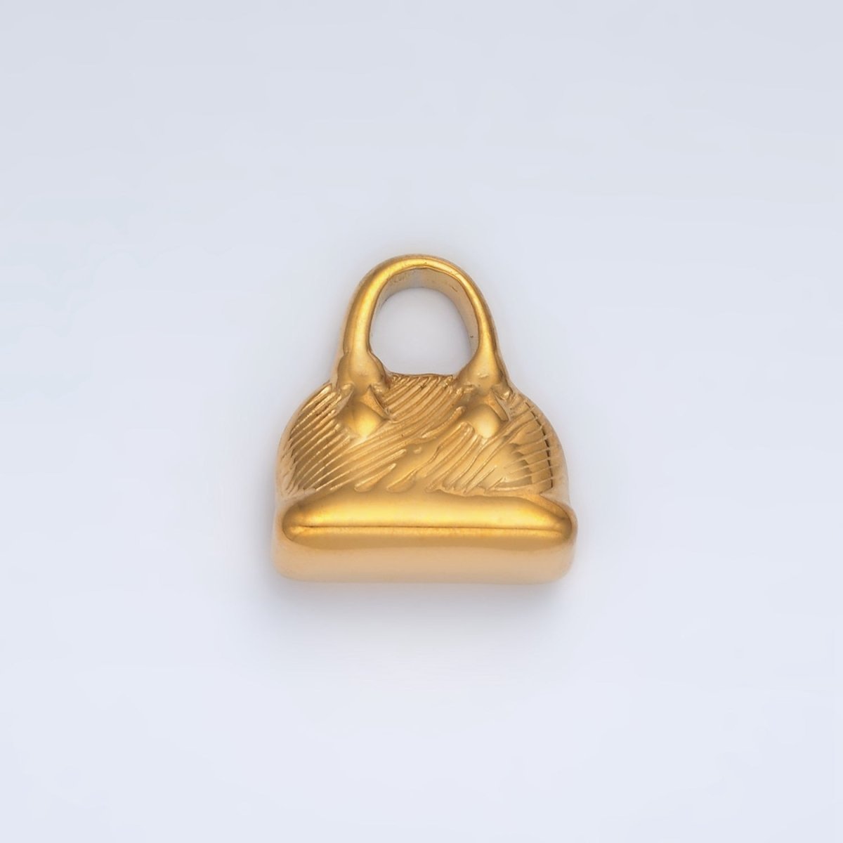 Stainless Steel 16mm Shoulder Bag Puffed Charm | P1477