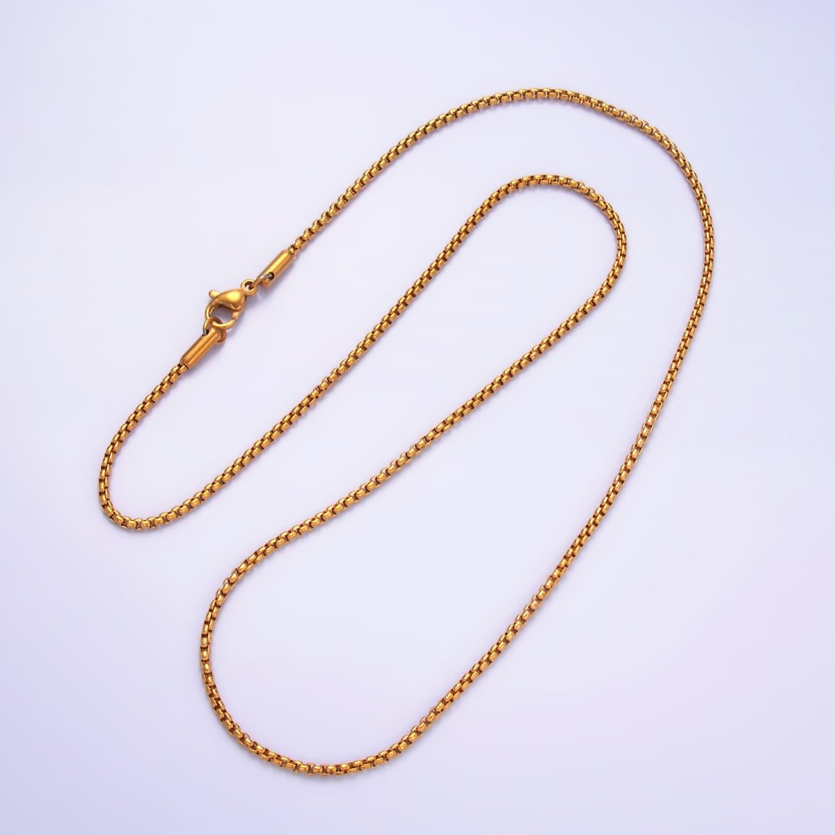 Stainless Steel 1.8mm Minimalist Box Chain 20 Inch Necklace | WA-2732