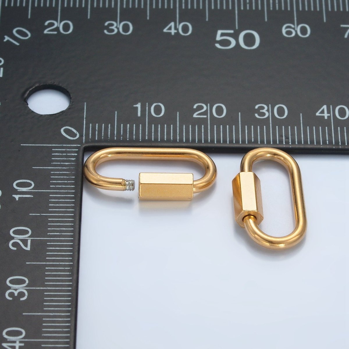 Stainless Steel 21mm Edged Carabiner Minimalist Findings | Z977