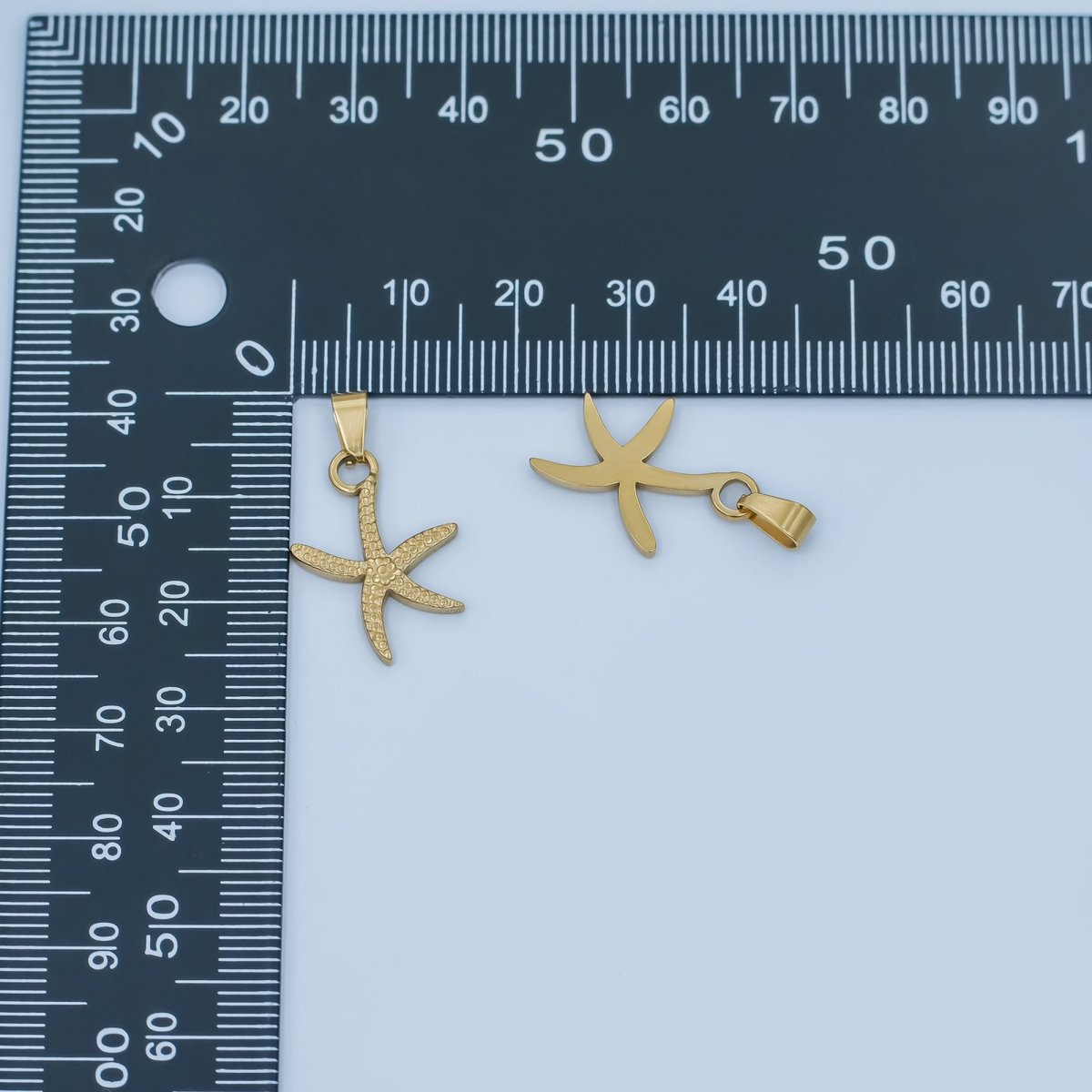 Stainless Steel 22.3mm Dotted Starfish Ocean Sea Animal Pendant | P-799