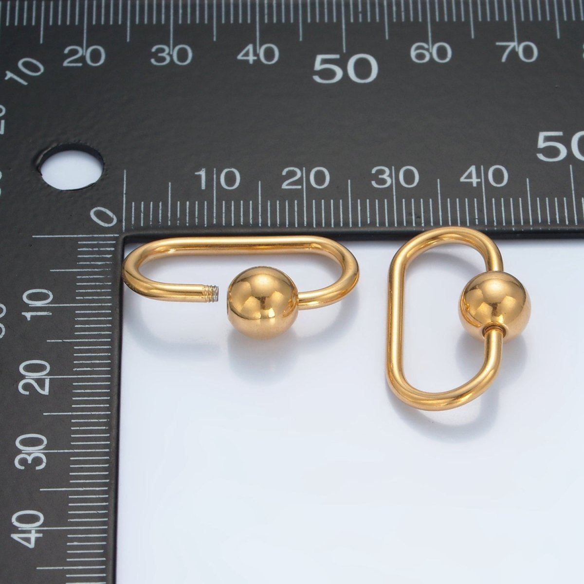 Stainless Steel 25mm Bead Carabiner Minimalist Findings | Z980