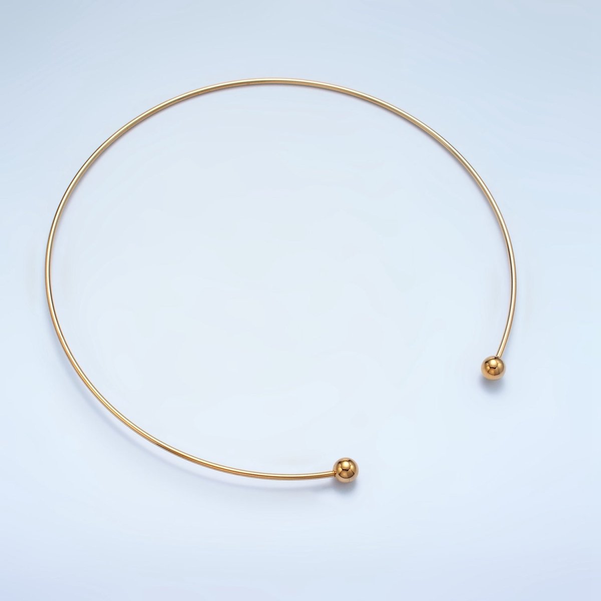 Stainless Steel Round Collar Necklace in Gold & Silver | WA-2622 WA-2623