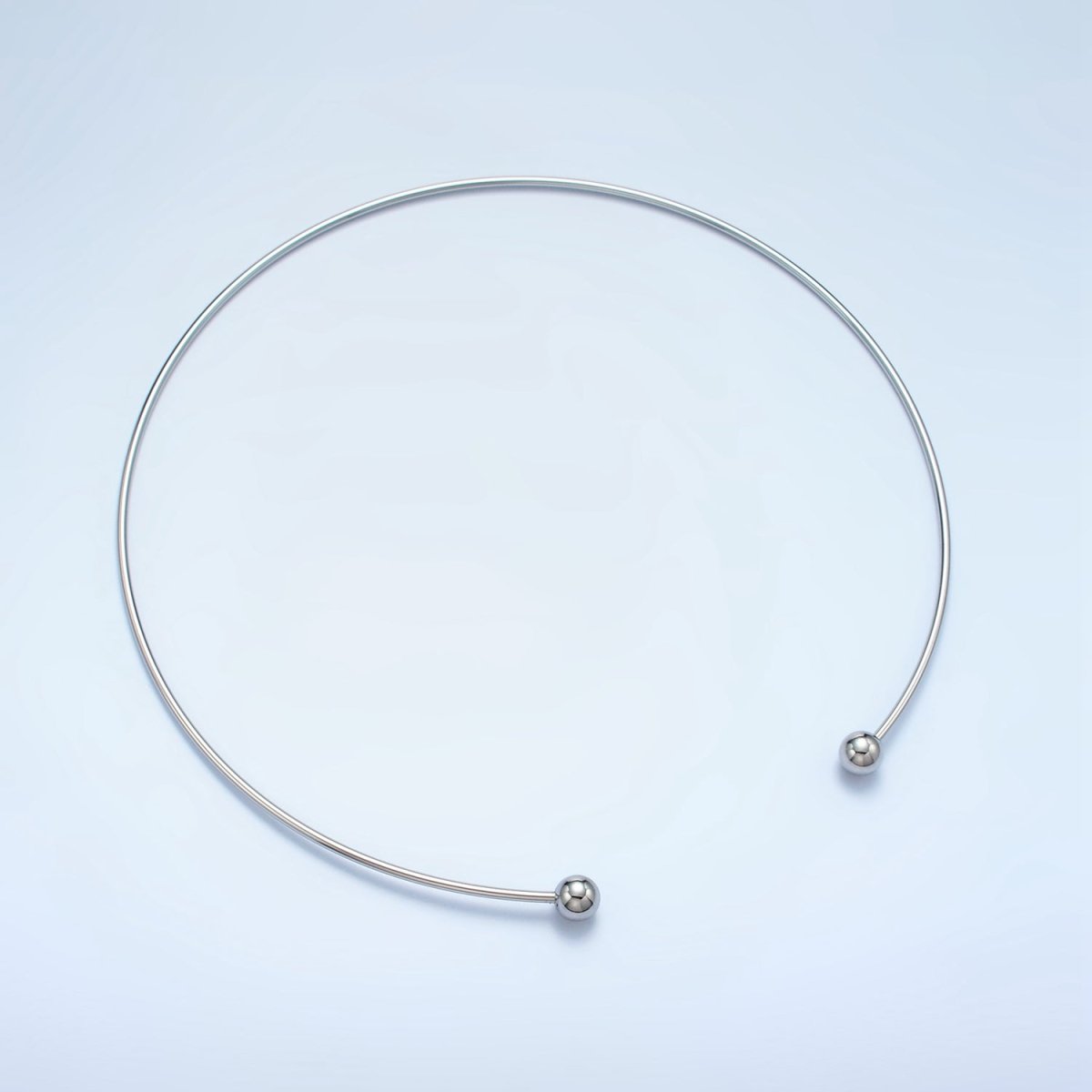 Stainless Steel Round Collar Necklace in Gold & Silver | WA-2622 WA-2623