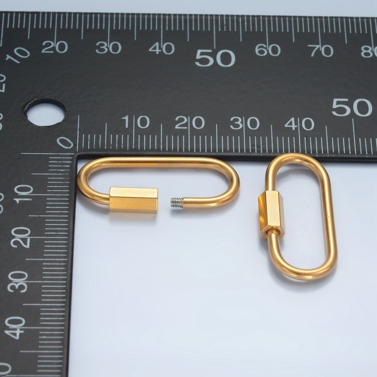 Stainless Steel 30mm Edged Carabiner Minimalist Findings | Z979