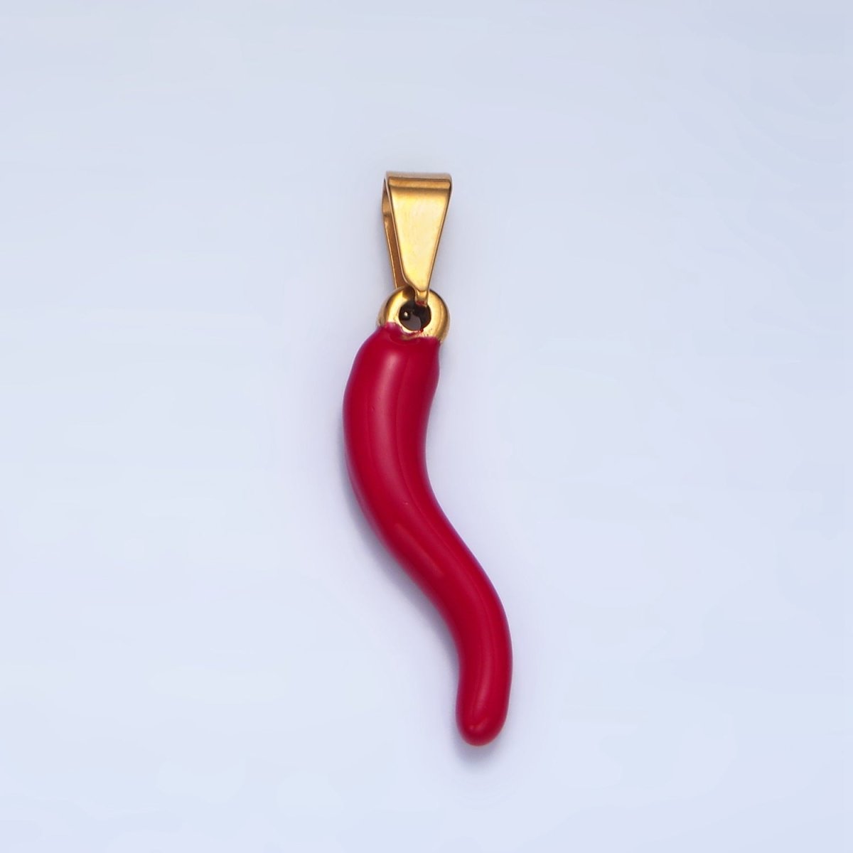Stainless Steel 36mm Red Enamel Chili Charm | P1484