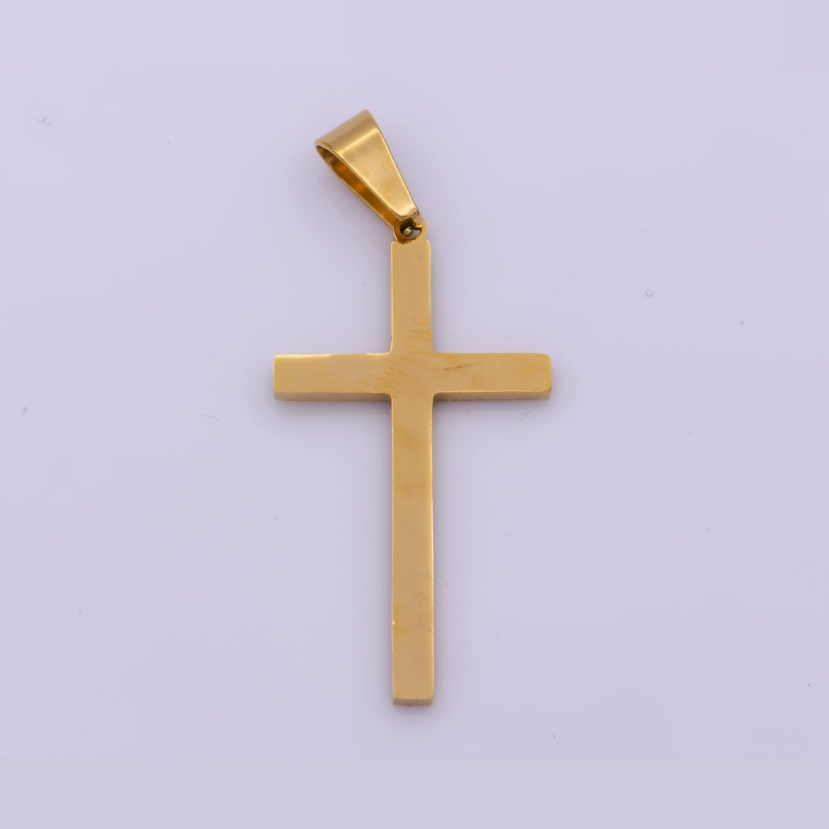 Stainless Steel 50mm Minimalist Cross Religious Pendant | P1461