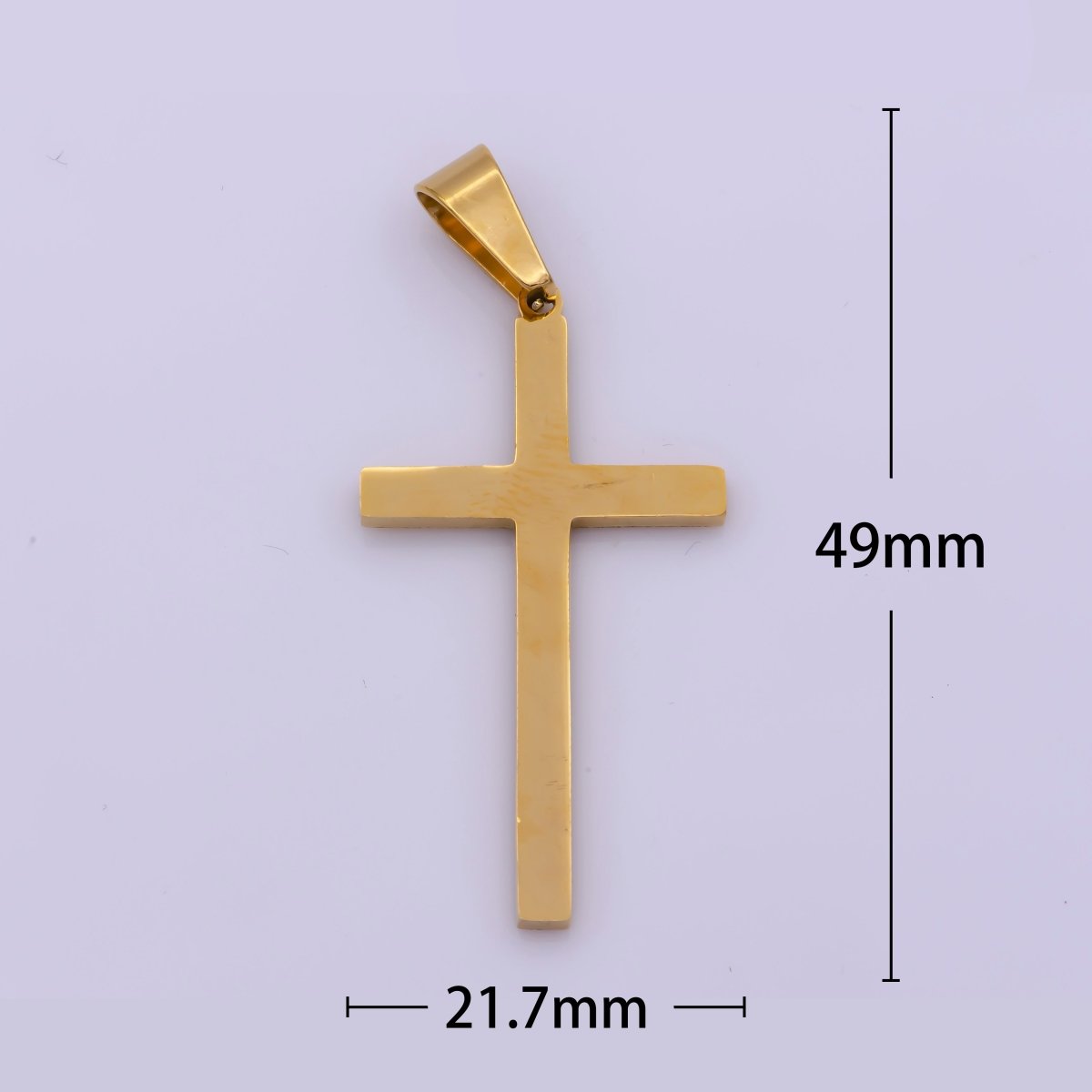 Stainless Steel 50mm Minimalist Cross Religious Pendant | P1461